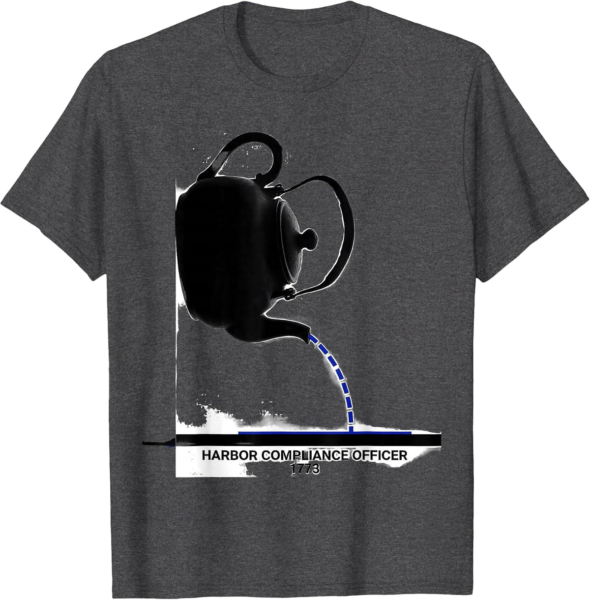 Harbor Compliance Officer, 1773 Funny History Teacher 4th T-Shirt - Dark Heather Grey