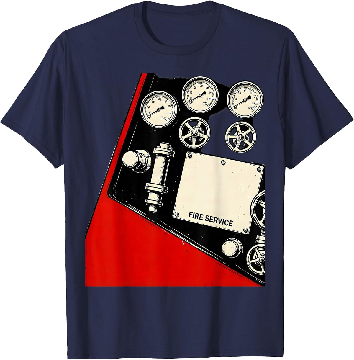 Men's Fire Service Constructivist Firefighter Humor Fireman Pride T-Shirt - Navy Blue
