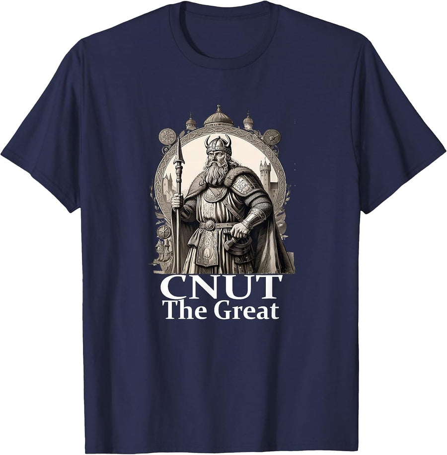 Cnut The Great - King of England, Denmark & Norway T-Shirt - Navy Blue
