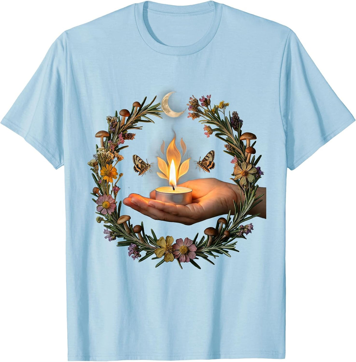 School Counselor Guiding Light Torch Design T-Shirt - Baby Blue