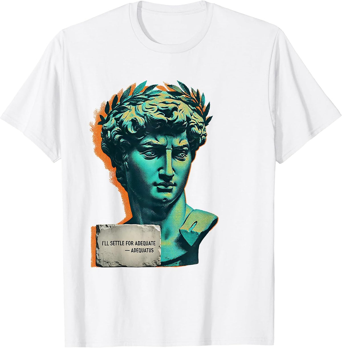 Men's I’ll Settle For Adequate — Adequatus Funny Greek Philosopher T-Shirt - White