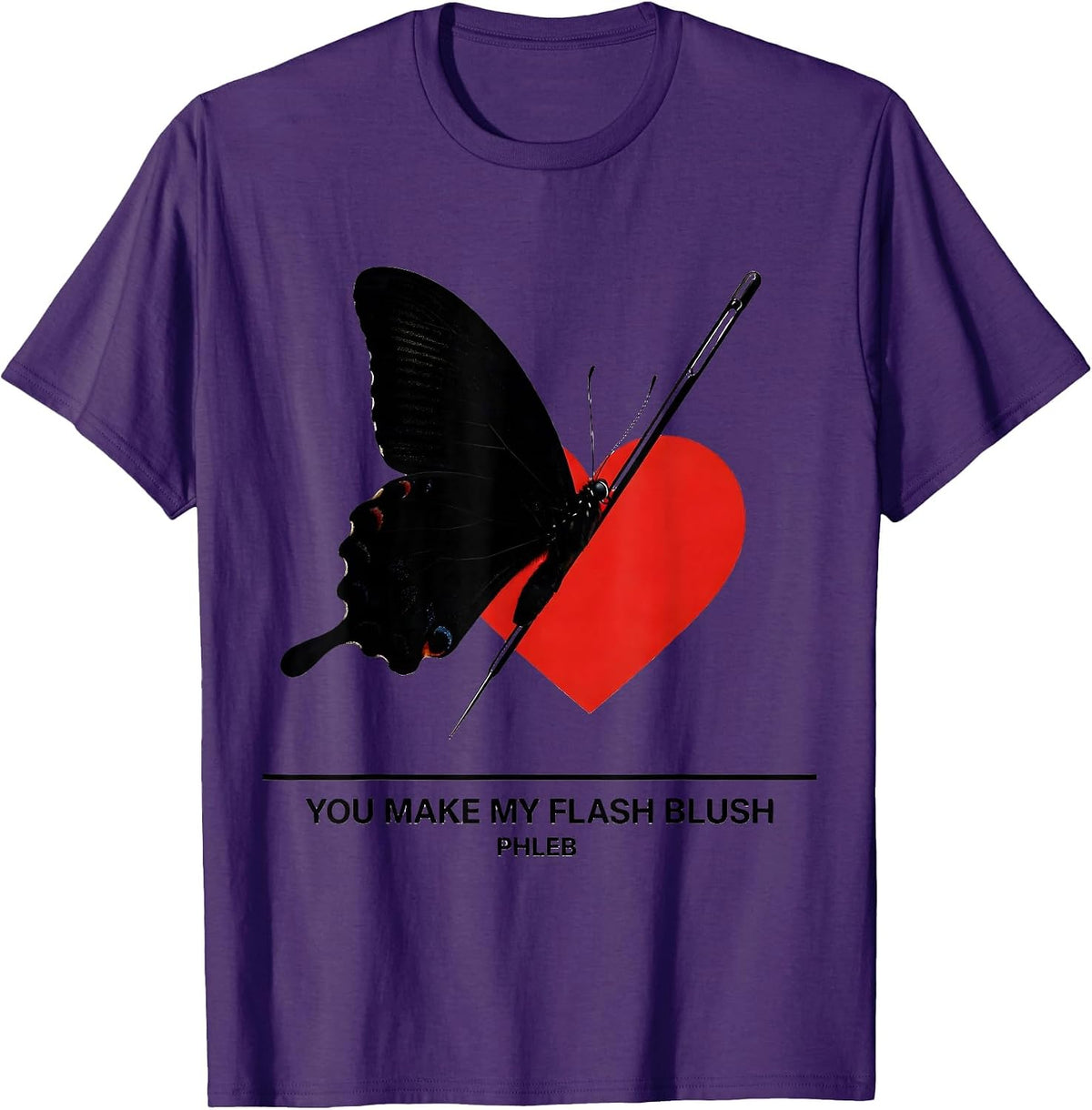 You Make My Flash Blush PHLEB Funny Phlebotomist Valentine T-Shirt - Purple