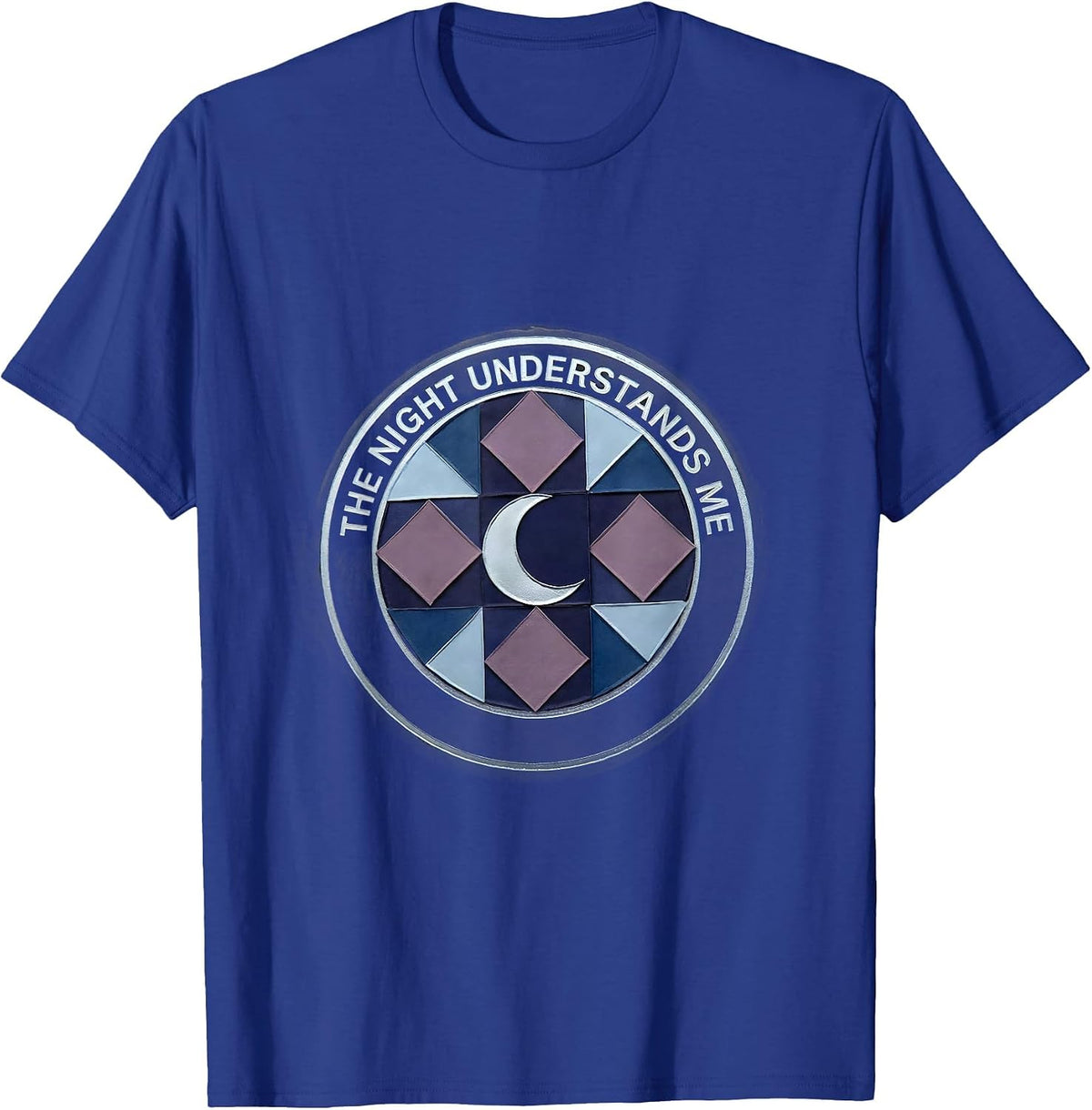 The Night Understands Me Dark Sombre Design T-Shirt - Royal Blue