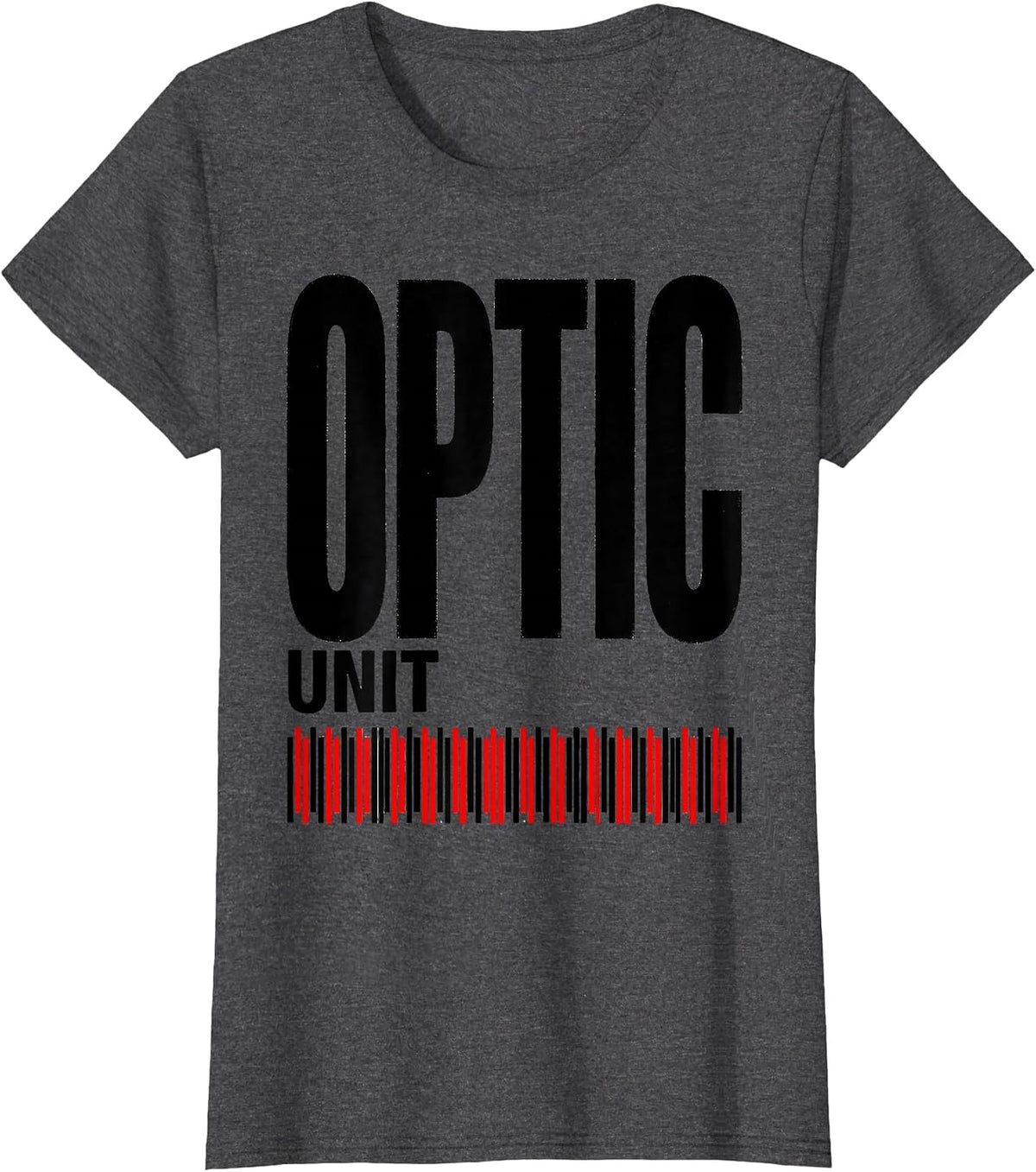 Women's Optic Unit Funny Optometrist Eye Doctor Optician T-Shirt - Dark Heather Grey