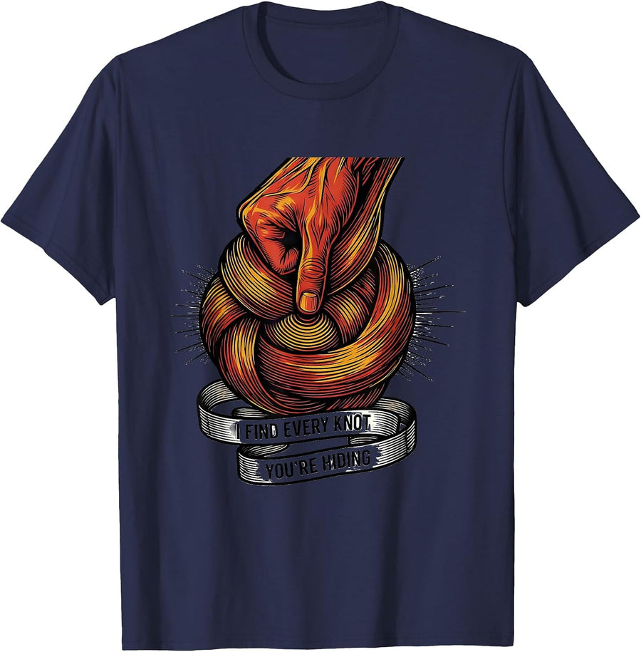 I Find Every Knot You're Hiding Tattoo Massage Therapist LMT T-Shirt - Navy Blue