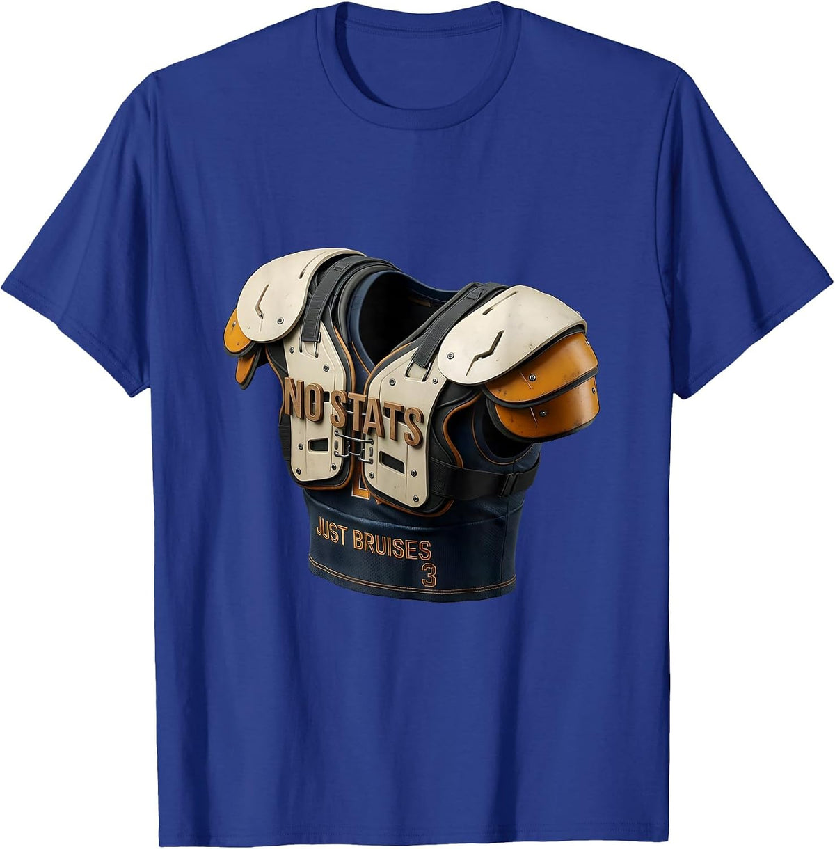 No Stats Just Bruises Funny Offensive Lineman Football Humor T-Shirt - Royal Blue