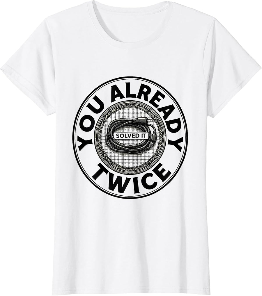 Women's You Already Solved It Twice Funny Owl English Teacher Humor T-Shirt - White