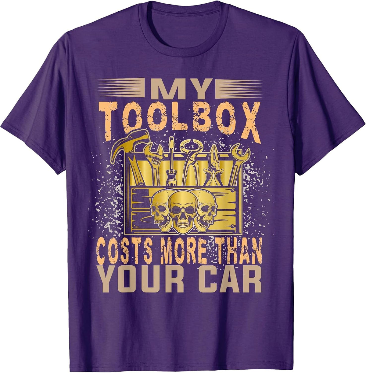 Mechanic Car Guy My Toolbox Costs More Than Your Car T-Shirt - Purple