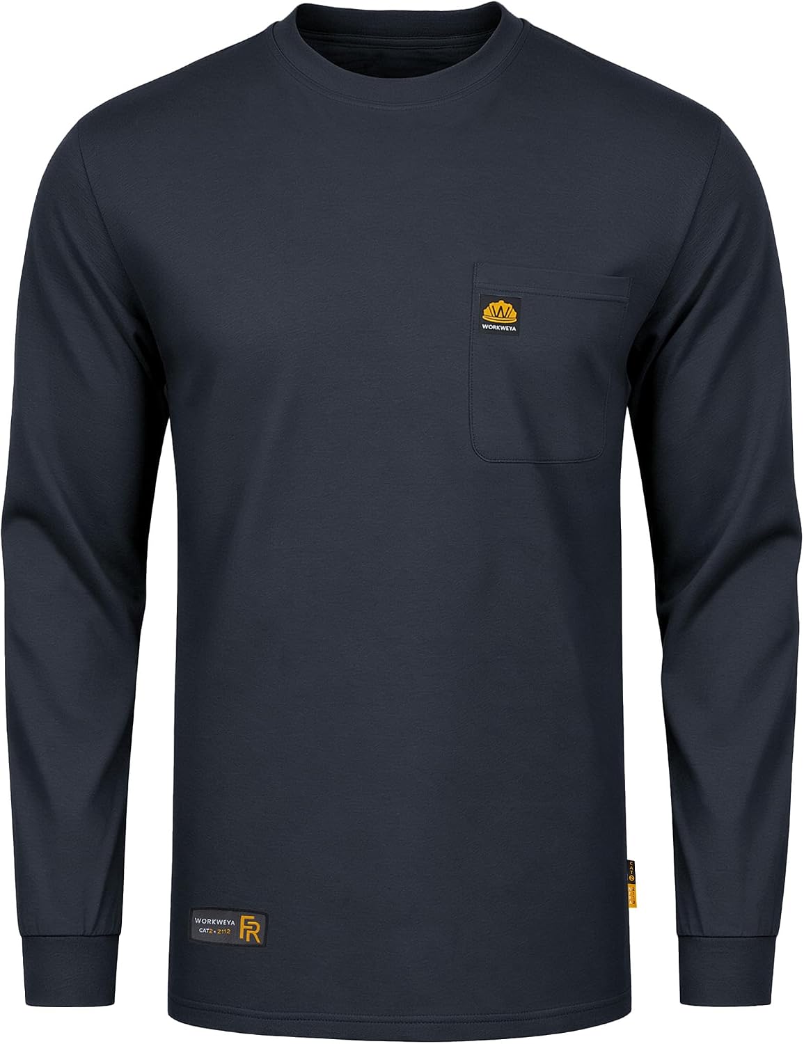 FR Shirts for Men 6.5oz Flame Resistant Long Sleeve Shirt NFPA 2112/CAT2 - Blue1