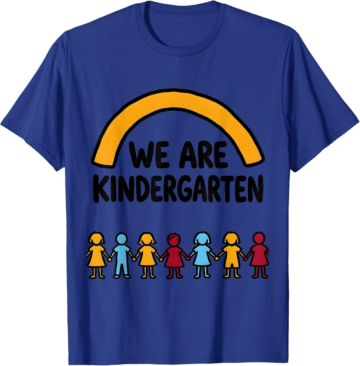 We Are Kindergarten Playful Preschool Teacher Kids Back T-Shirt - Royal Blue
