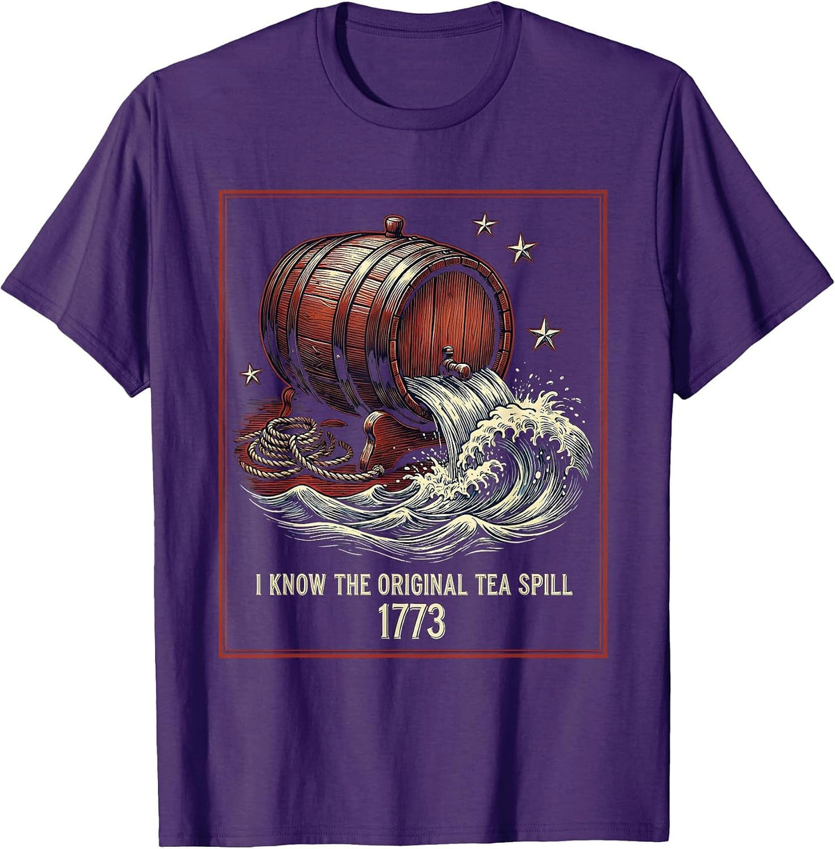 I Know The Original Tea Spill 1773 Patriotic History Teacher T-Shirt - Purple