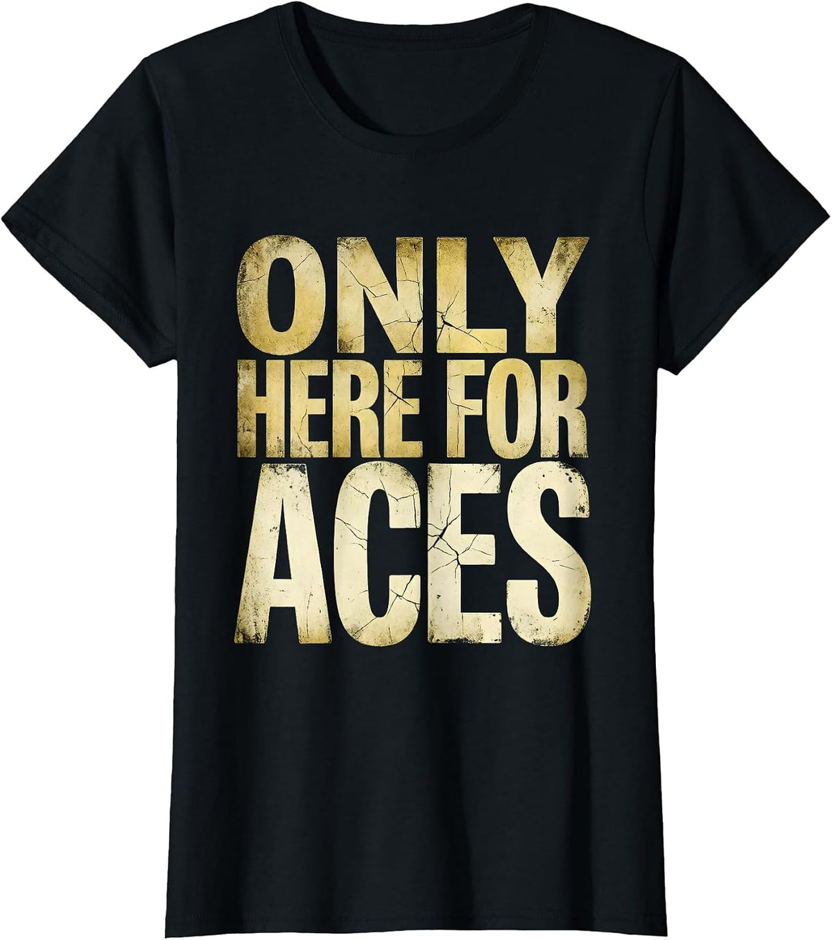 Only Here for Aces Tennis Graphic Design T-Shirt - Black