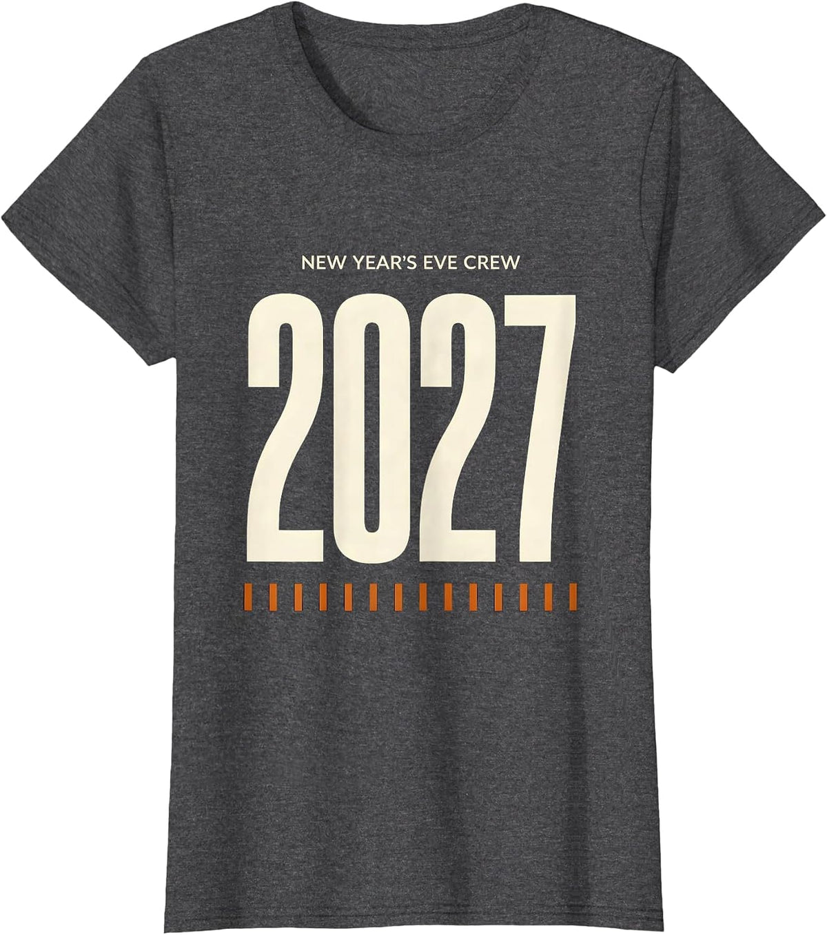 Women's New Year's Eve Crew 2027 Family Matching Holiday Party T-Shirt - Dark Heather Grey