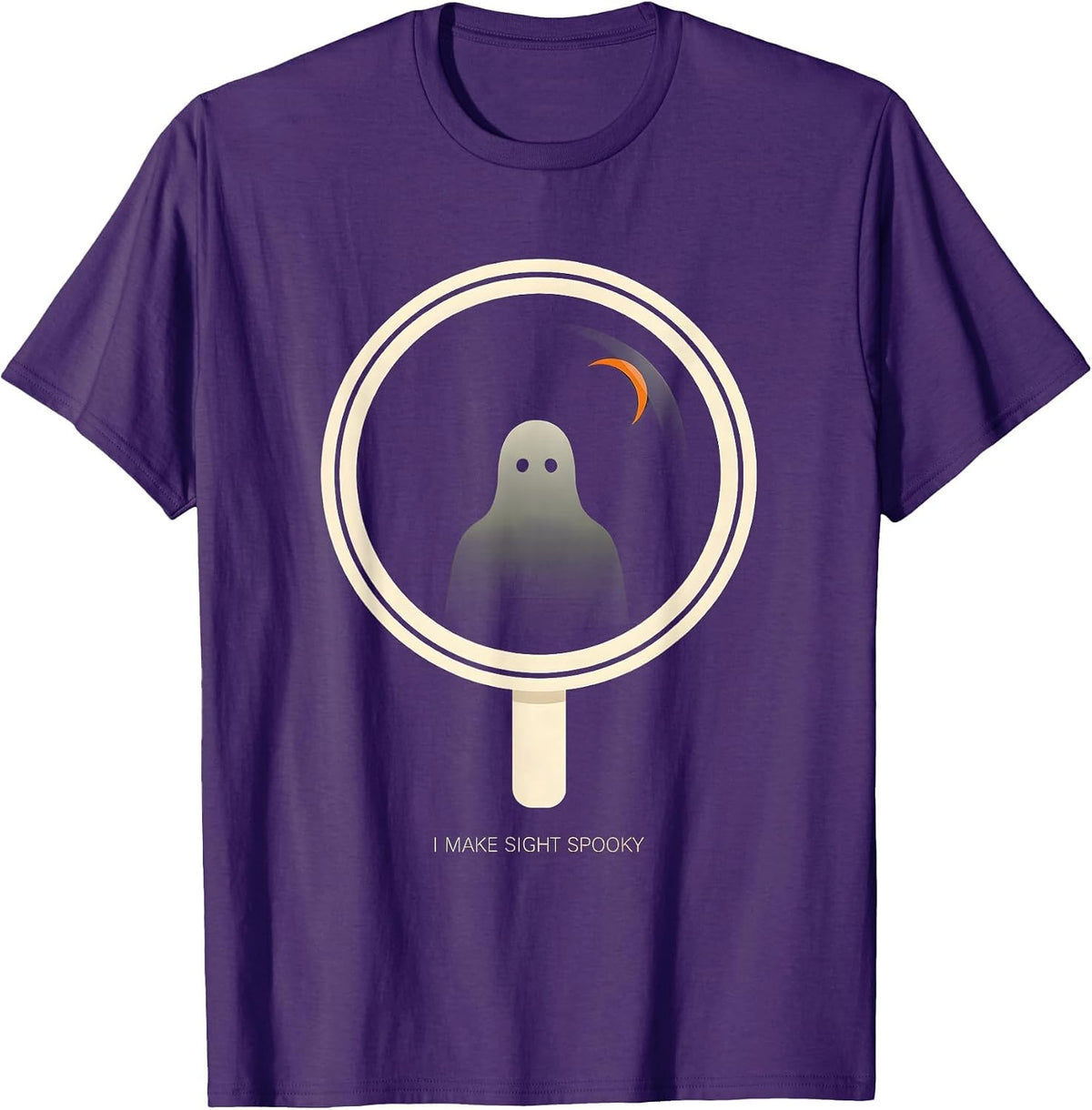 Men's I Make Sight Spooky Minimalist Ghost Halloween Optometrist T-Shirt - Purple
