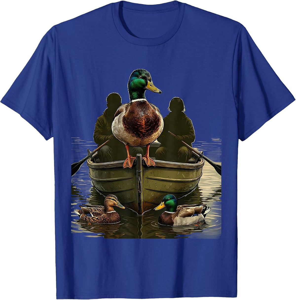 Mallard Drake Hunting Boat Duck Hunter Family Pride T-Shirt - Royal Blue