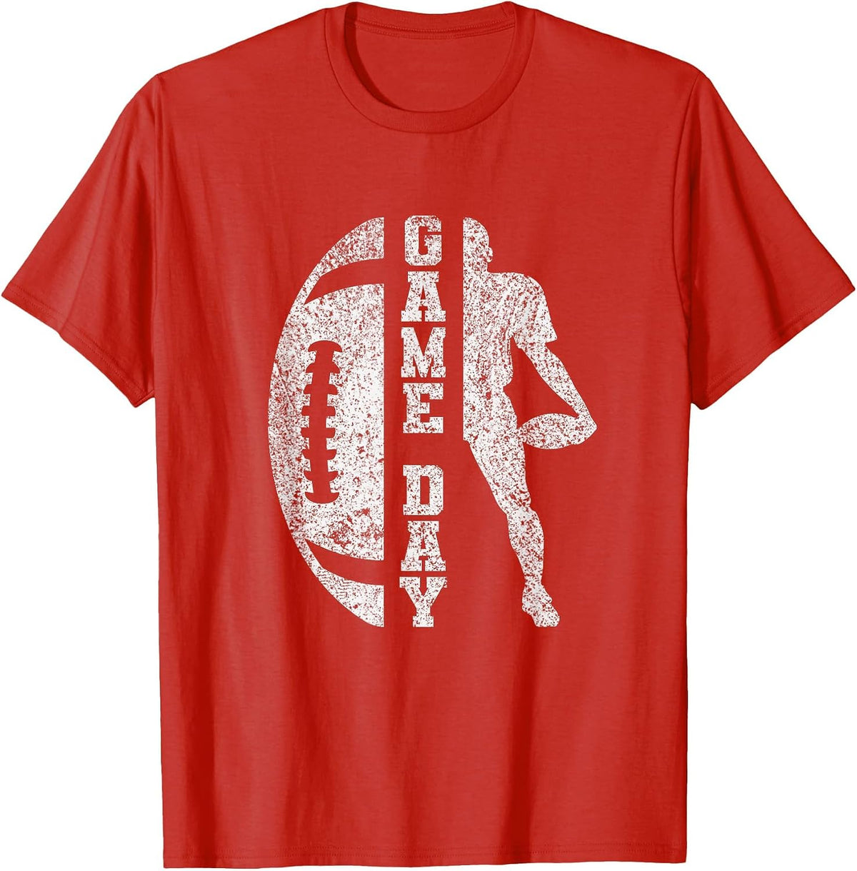 Game Day Football - Cute Football Top T-Shirt - Red