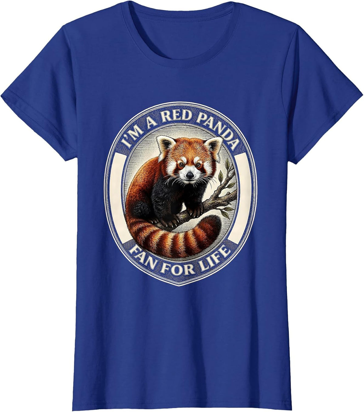 Women's I'm A Red Panda Fan For Life Cute Red Panda Lover Gift T-Shirt - Royal Blue