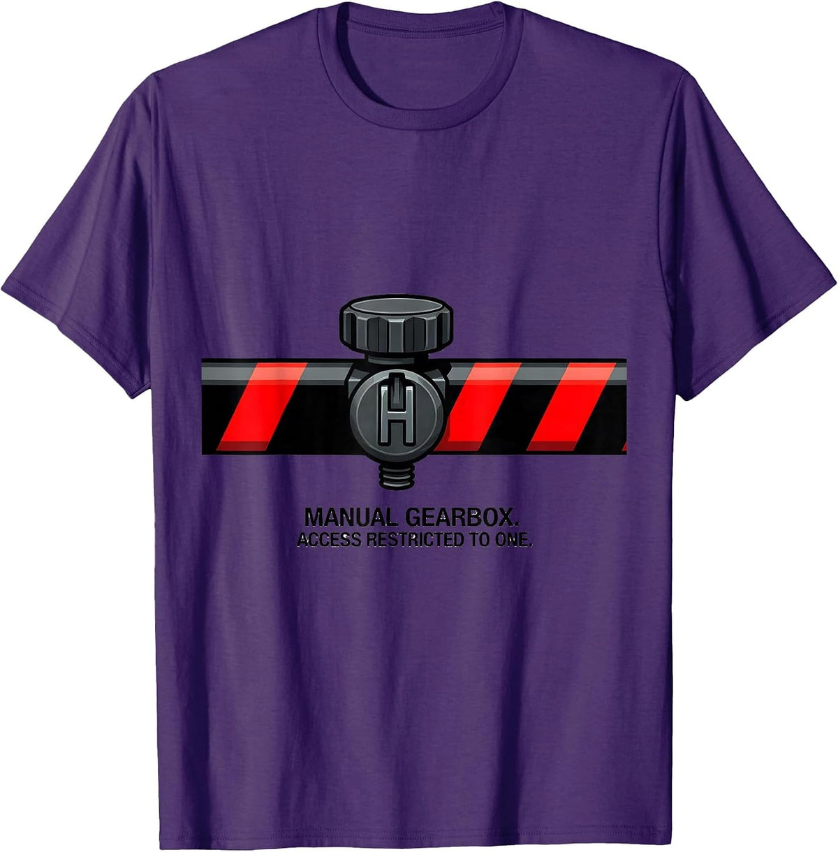 Manual Gearbox Access Restricted To One Car Guy T-Shirt - Purple