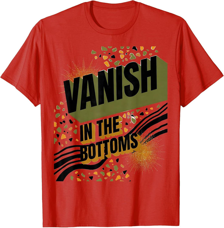 Men's Vanish in the Bottoms Bottomland Camo Design T-Shirt - Red