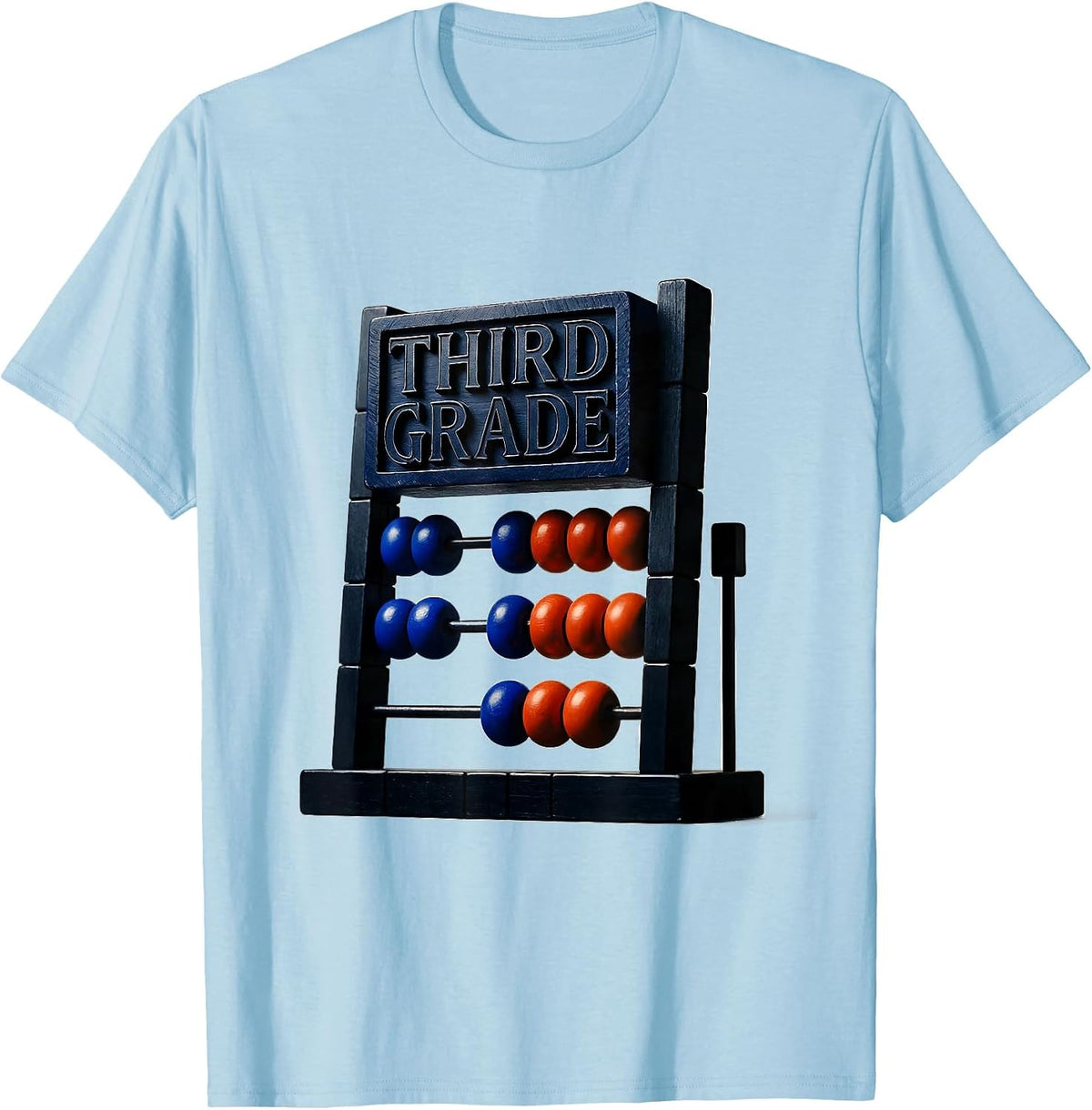 Men's Third Grade Retro Teacher Student Back To School T-Shirt - Baby Blue
