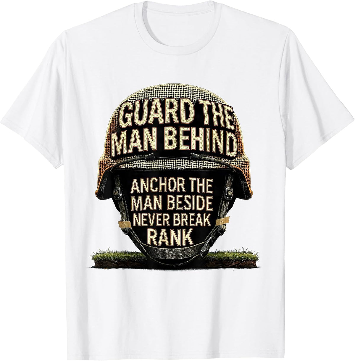 Men's Guard The Man Behind Anchor The Man Beside Lineman Humor T-Shirt - White