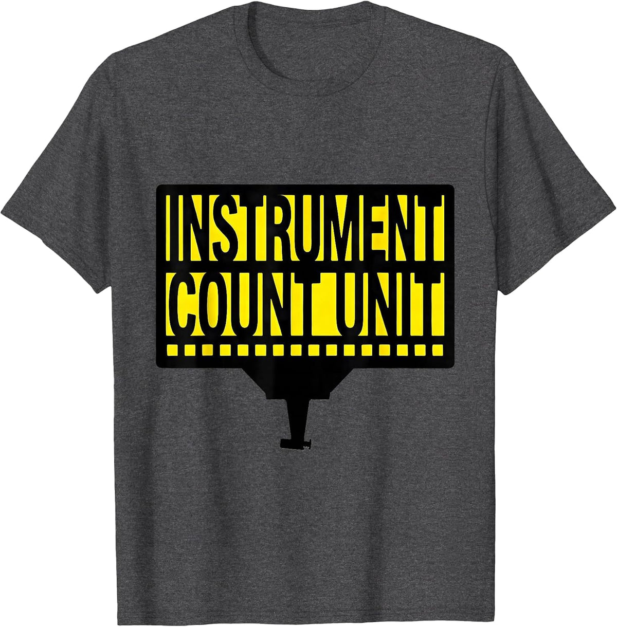 Instrument Count Unit Stencil Graphic Surgical Tech T-Shirt - Dark Heather Grey