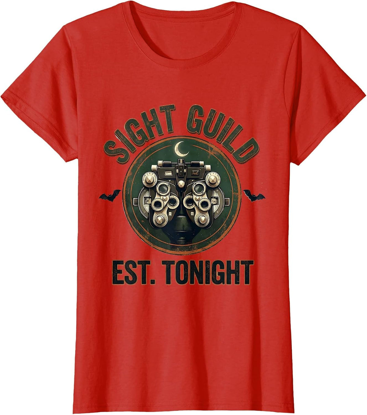 Sight Guild, Est. Tonight Vintage Halloween Optometrist Eye T-Shirt - Red