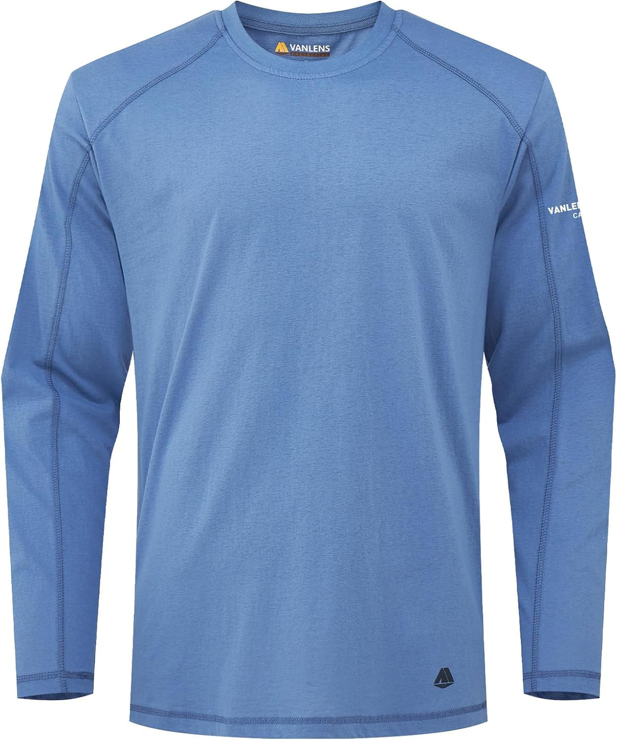 Men's FR Shirts for Summer 4oz Lightweight Crew Long Sleeve CAT1 - Light Blue