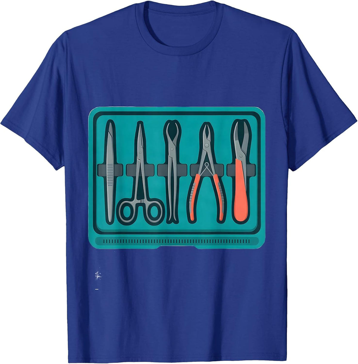 Men's Instrument Tray Flat Vector Surgical Tech Pride T-Shirt - Royal Blue
