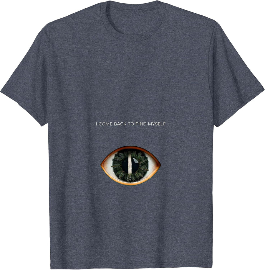 I Come Back To Find Myself Vintage Forest Wildlife Nature T-Shirt - Heather Blue