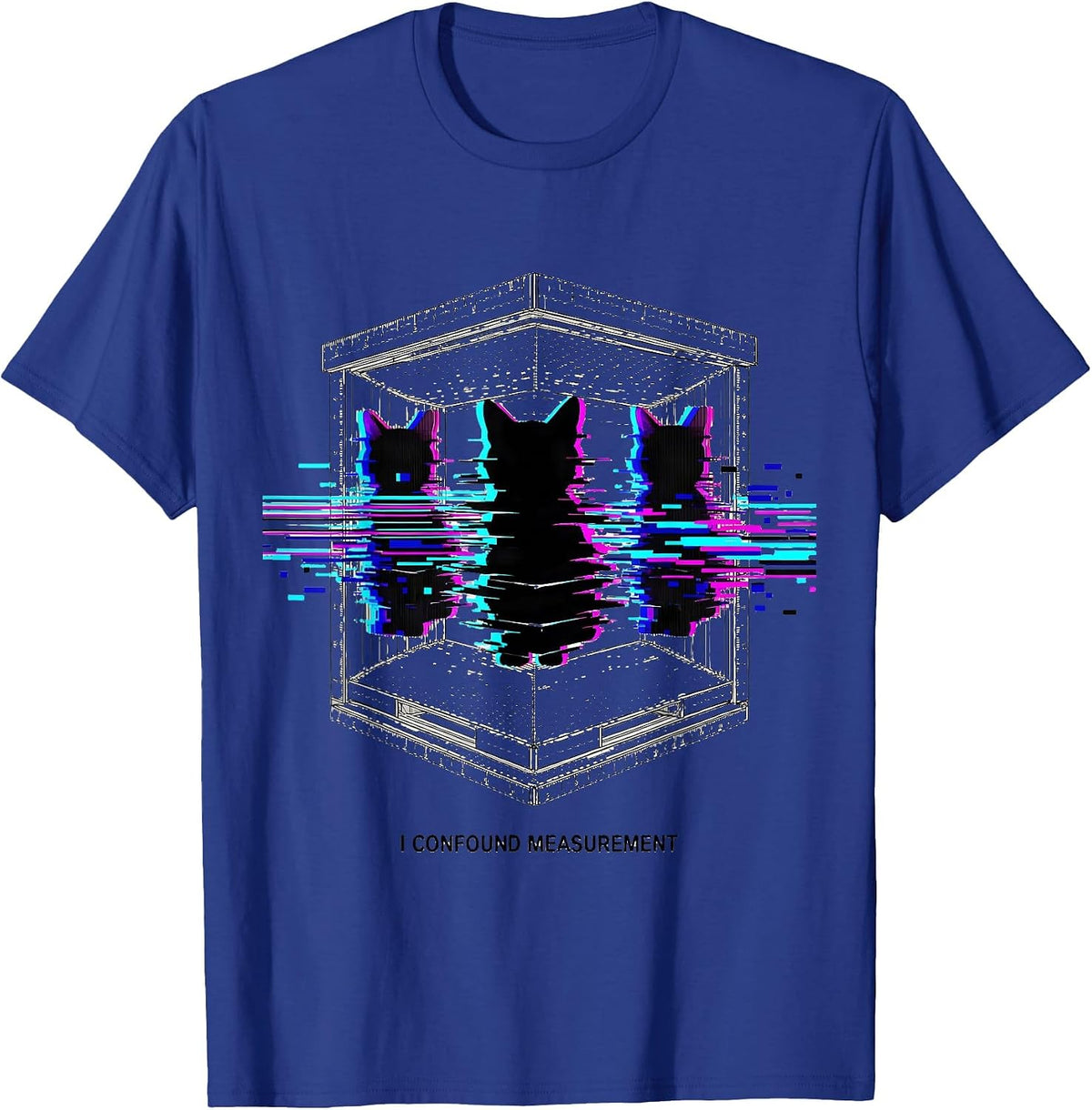 I Confound Measurement Glitch Quantum Physics Humor T-Shirt - Royal Blue