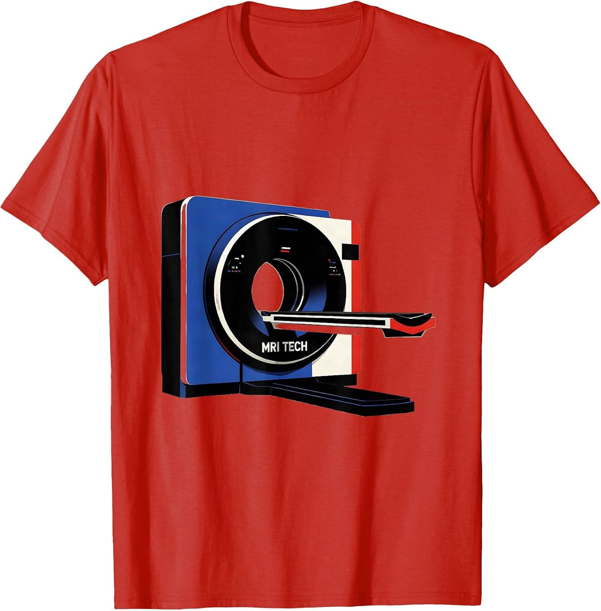 Men's MRI TECH Bauhaus Modernist Radiology Tech Coquette Cute T-Shirt - Red