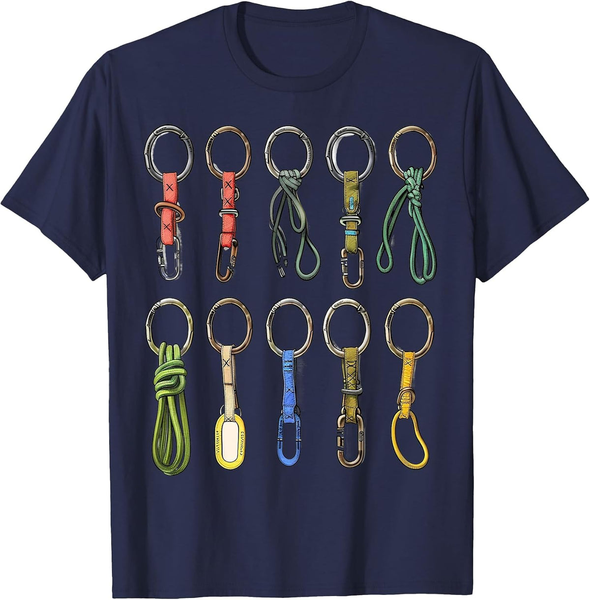 Rock Climbing Boulder Sports Lover Mountain Climber Alpinism T-Shirt - Navy Blue