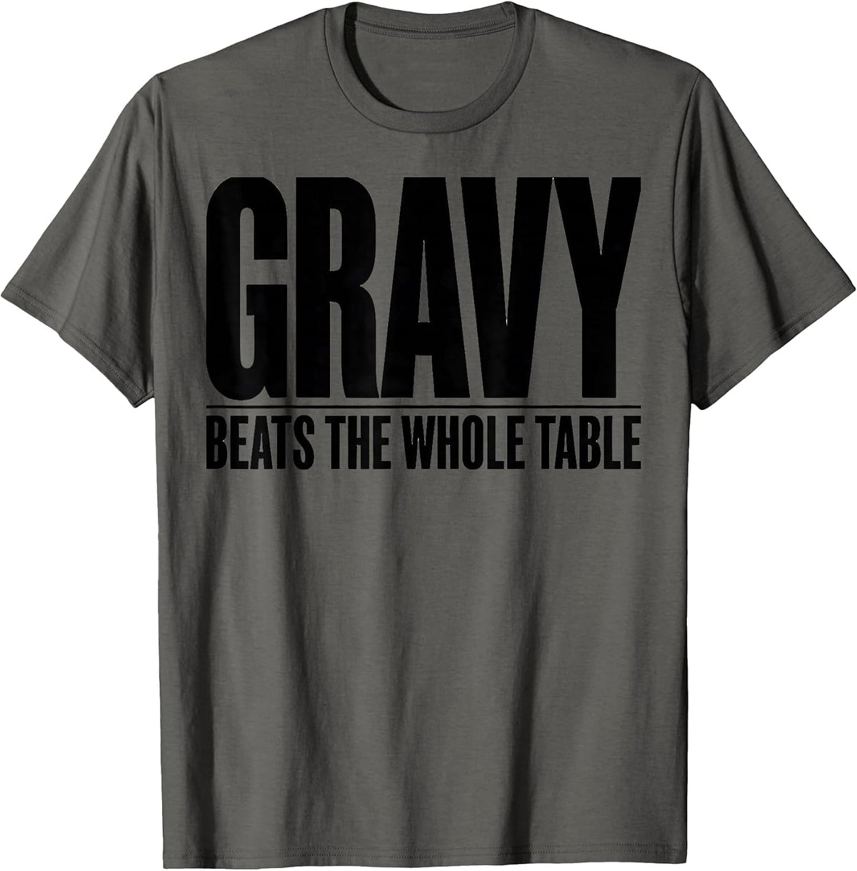 Men's Gravy Beats The Whole Table Bootleg 90's Rap Rock Funny T-Shirt - Asphalt Grey