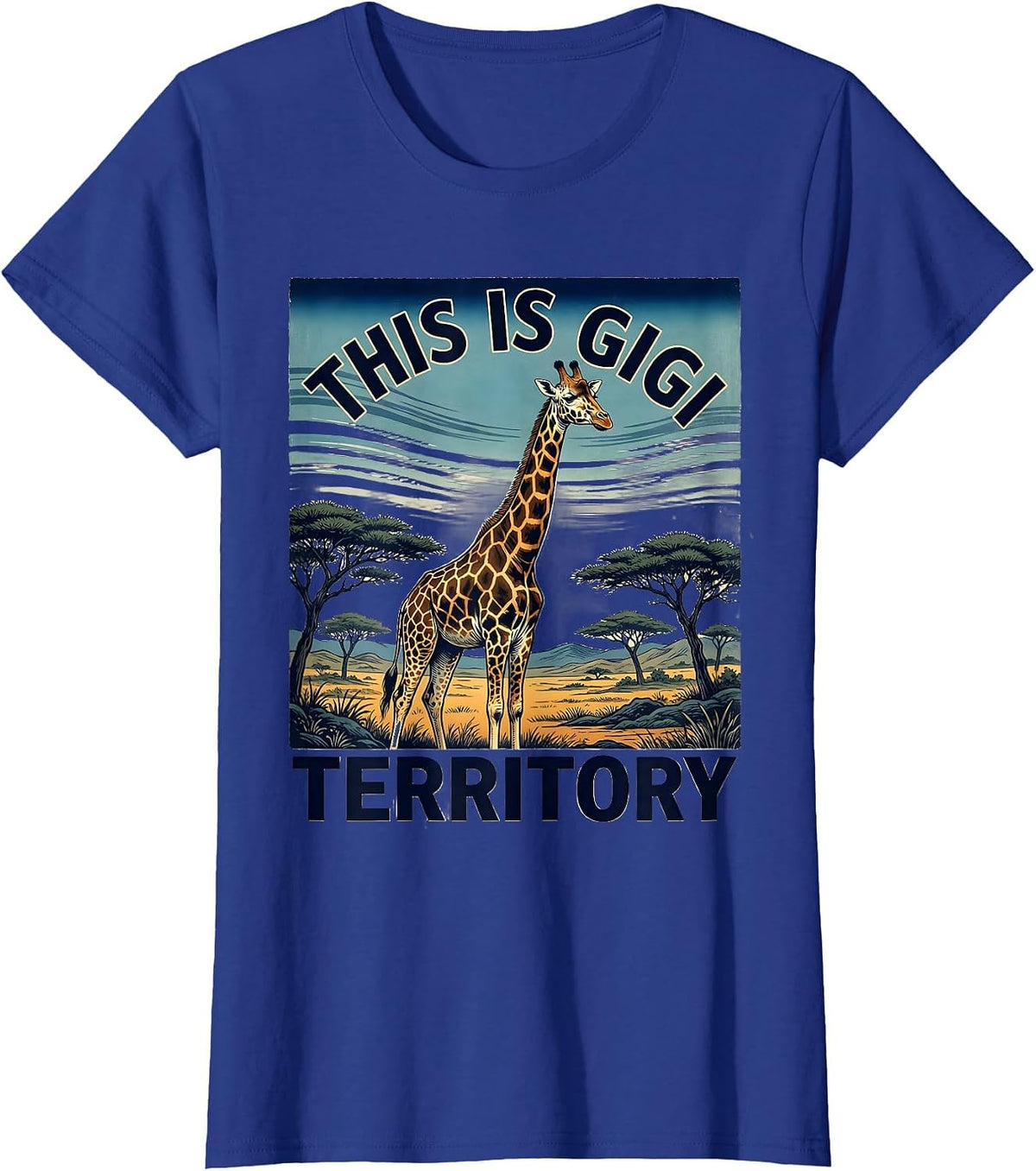 Women's This Is Gigi Territory Proud Grandma Design T-Shirt - Royal Blue