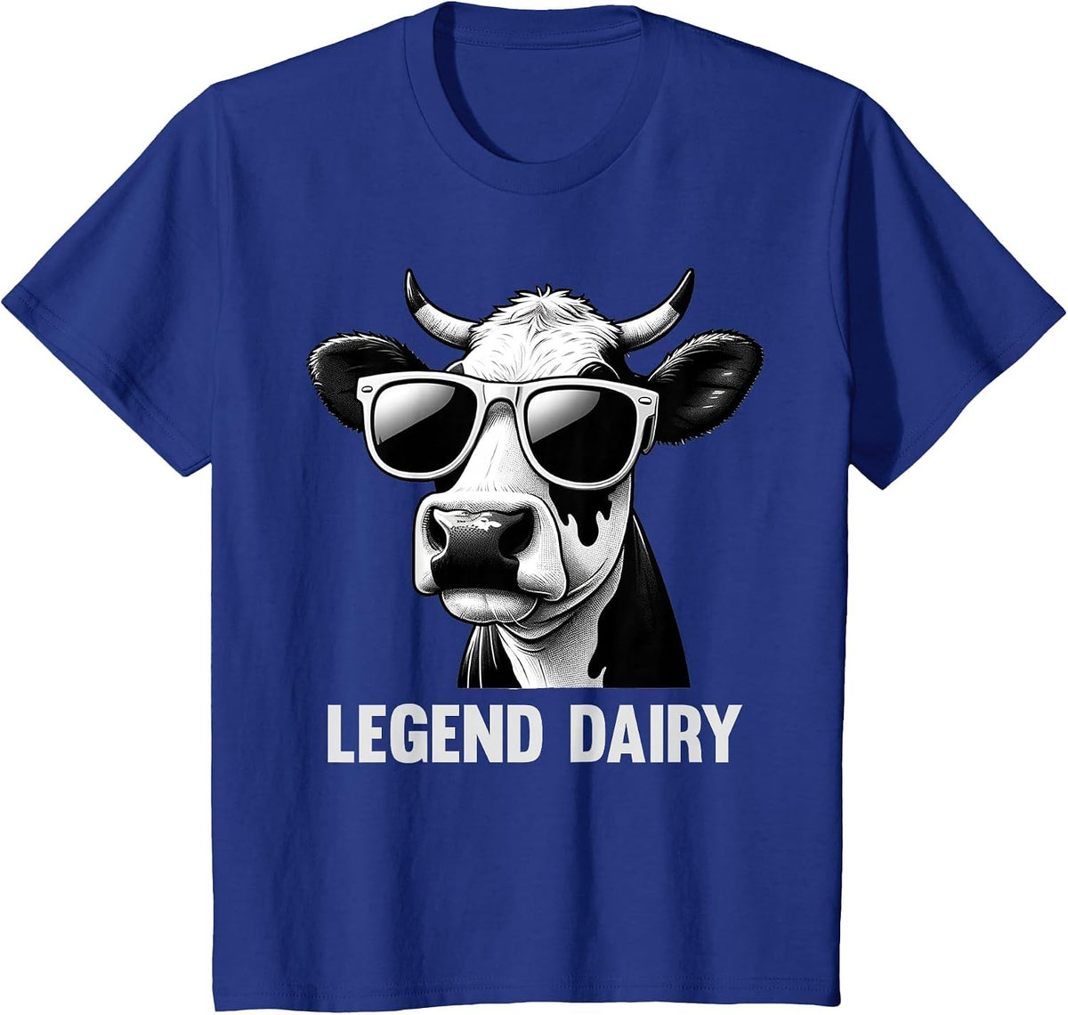 Legend Dairy Funny Farmer Cow Farmer Pun Graphic T-Shirt - Royal Blue