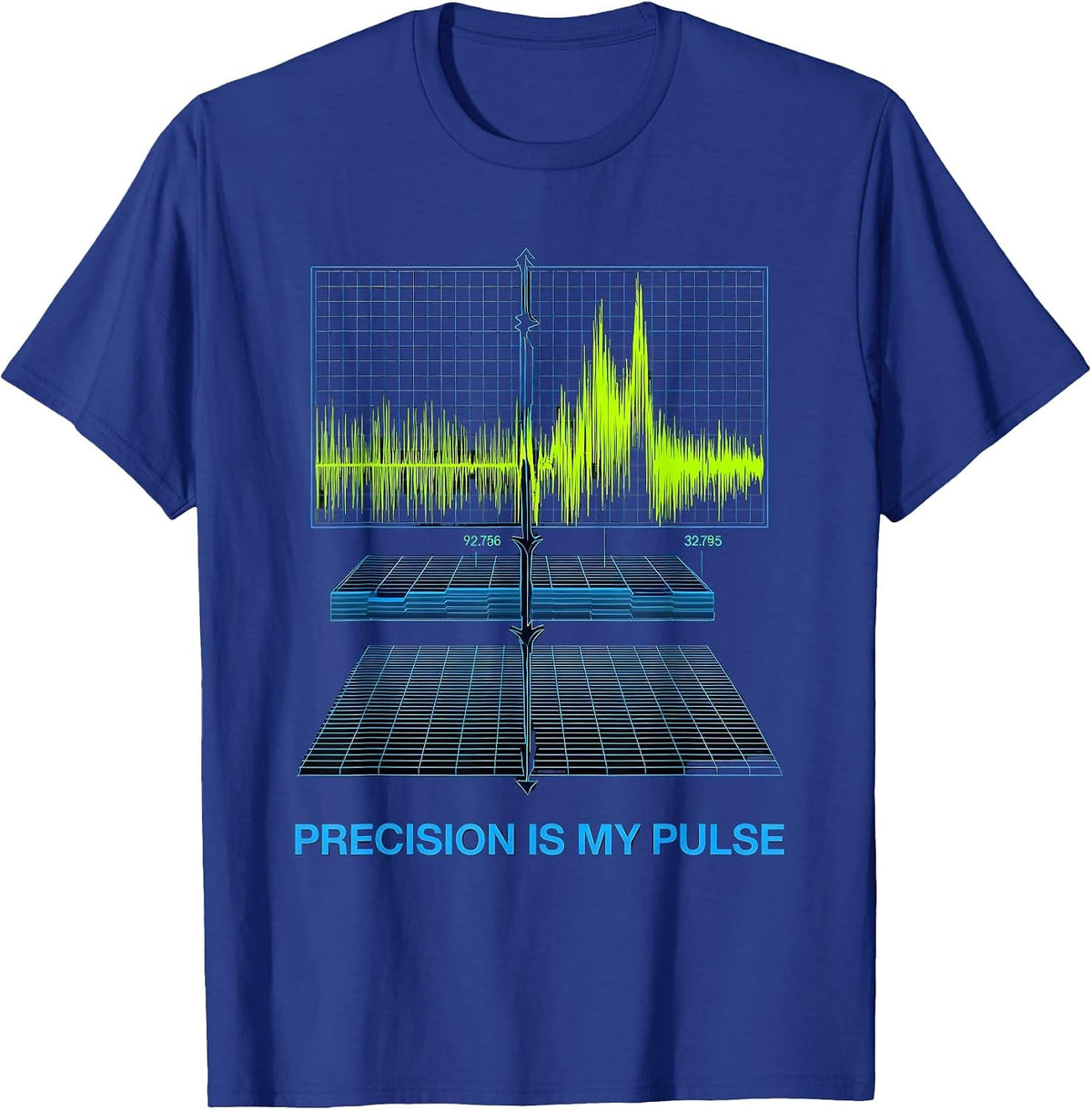 Precision Is My Pulse Funny Ham Radio Operator Humor T-Shirt - Royal Blue