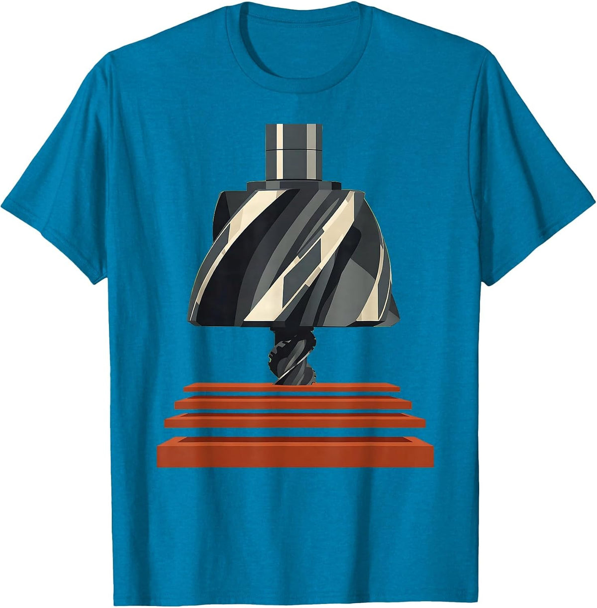 Rotary Drilling Bit Patriotic Oilfield Worker Blue Collar T-Shirt - Sapphire Blue