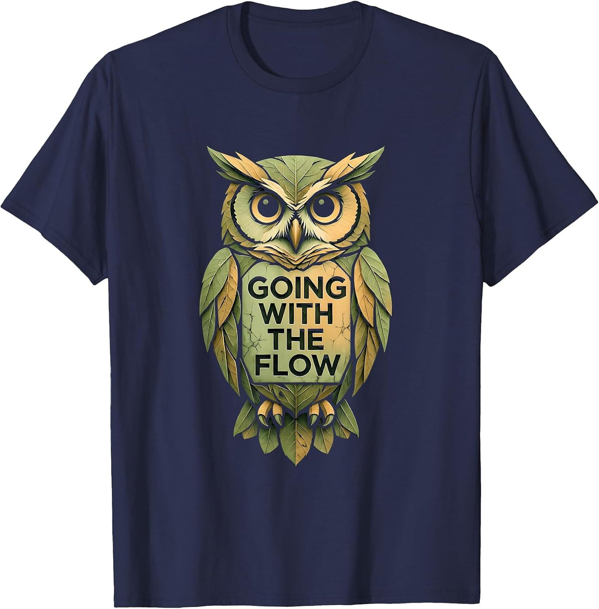 Going with the Flow It Is What It Is Design T-Shirt - Navy Blue
