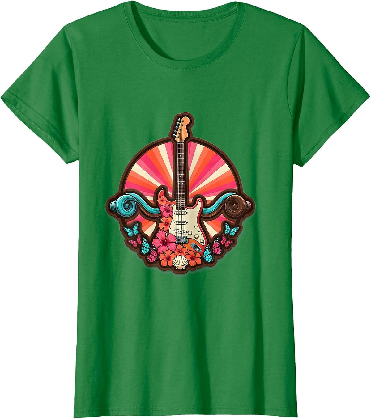 Women's 2000s Garage Band Kids Jamming in Basement T-Shirt - Kelly Green