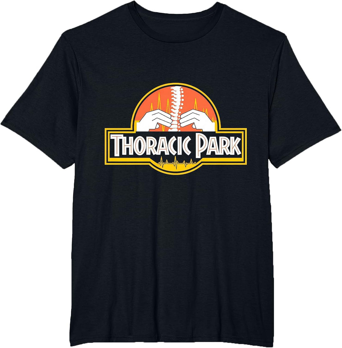 Thoracic Spine Park Chiropractor Orthopedist T-Shirt - Black