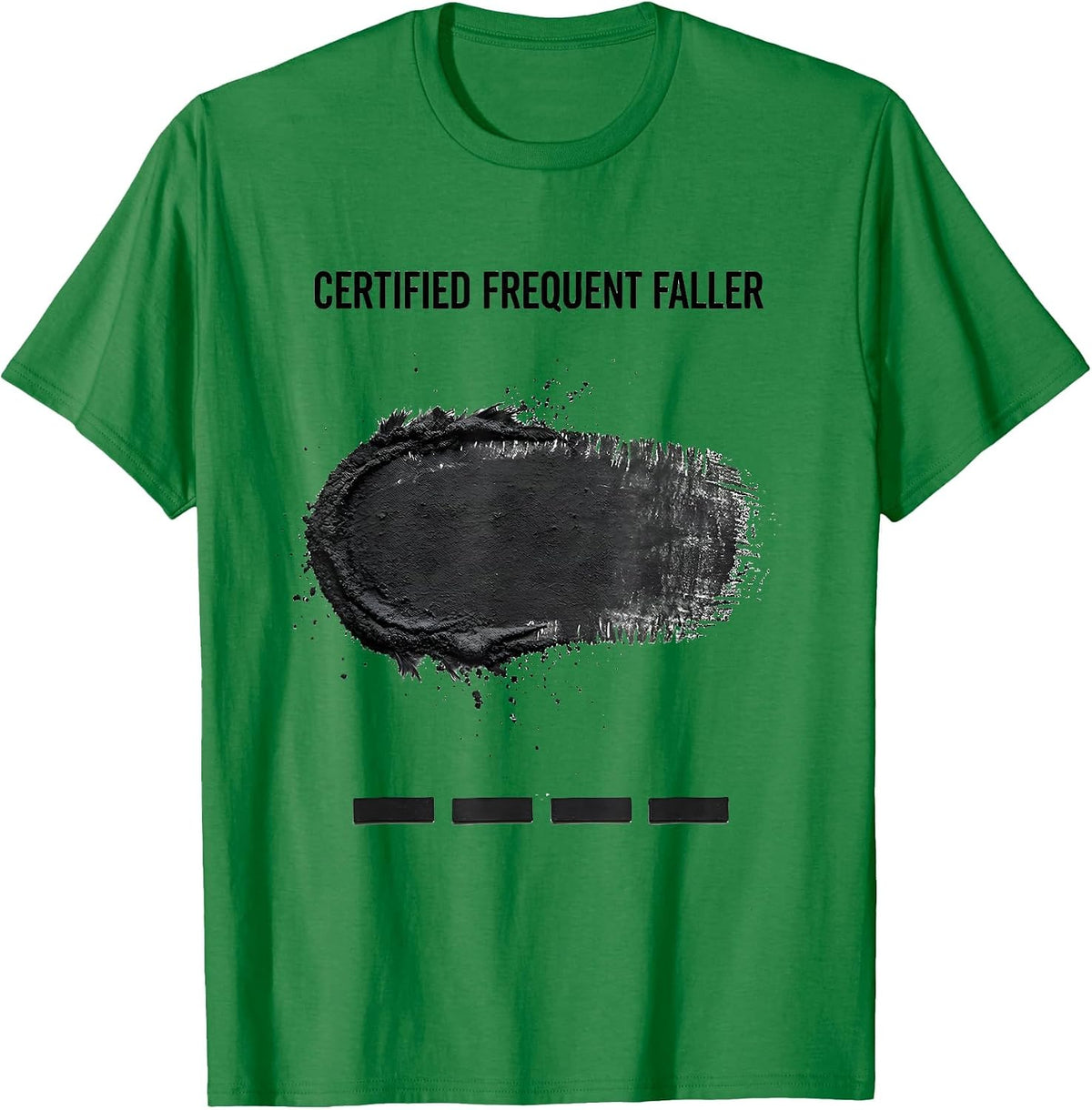 Men's Certified Frequent Faller Funny Rock Climbing Bouldering T-Shirt - Kelly Green