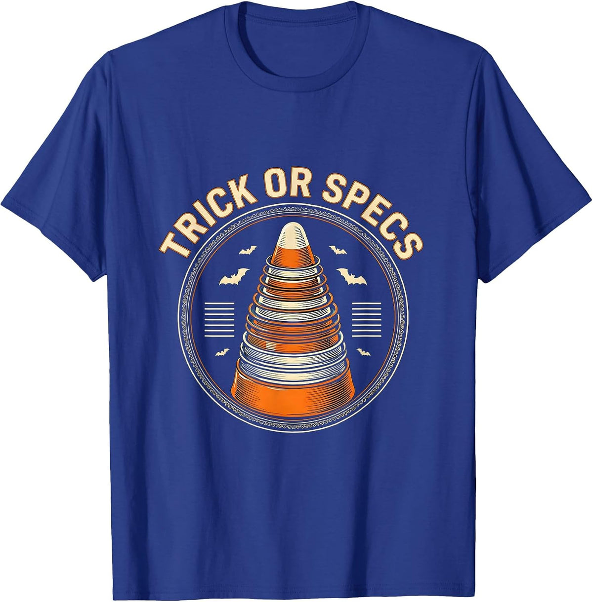 Trick or Specs Funny Optometrist Halloween Eye Doctor T-Shirt - Royal Blue
