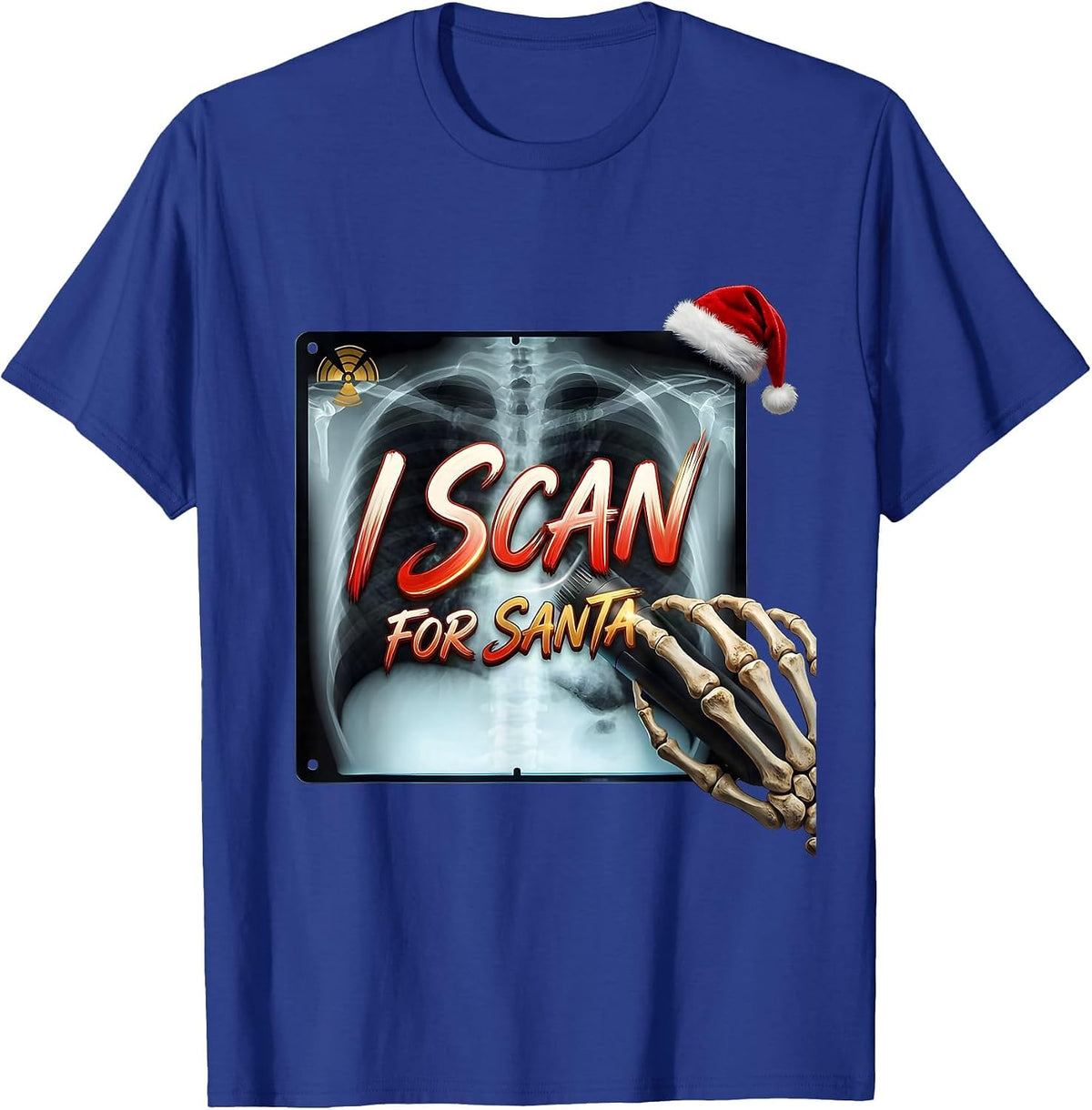 I Scan For Santa Funny Radiology Tech Christmas Rad Tech T-Shirt - Royal Blue