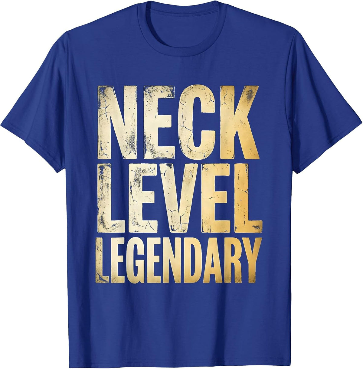 Men's Neck Level Legendary Funny Giraffe Design T-Shirt - Royal Blue