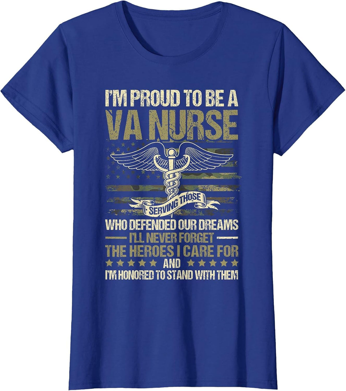 VA Nurse T-Shirt - Royal Blue