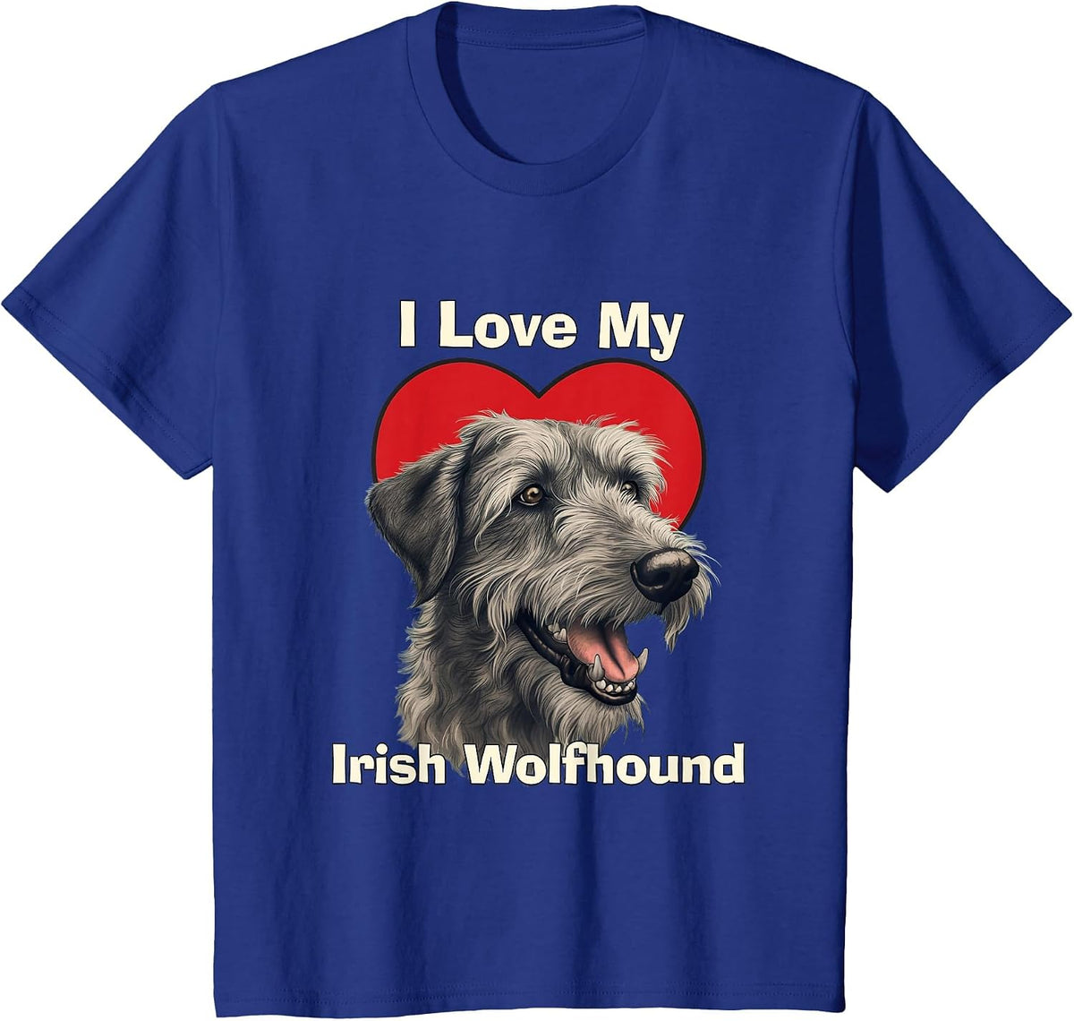 I Love My Irish Wolfhound Puppy Dog T-Shirt - Royal Blue