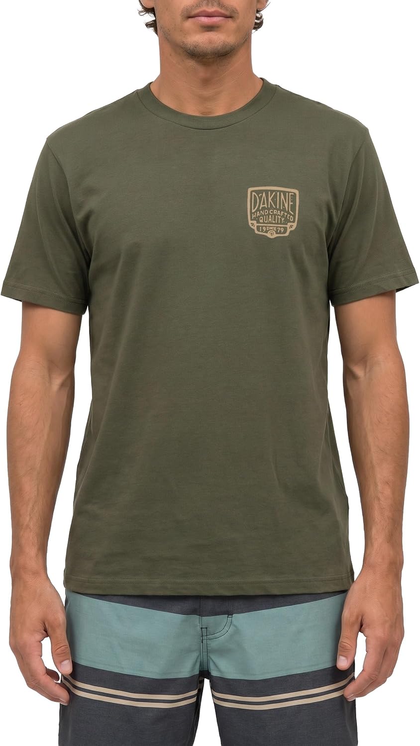 Dakine Men's Badged Short Sleeve T-Shirt – Regular Fit, Pre-Shrunk, Soft-Touch Logo Tee - Forest