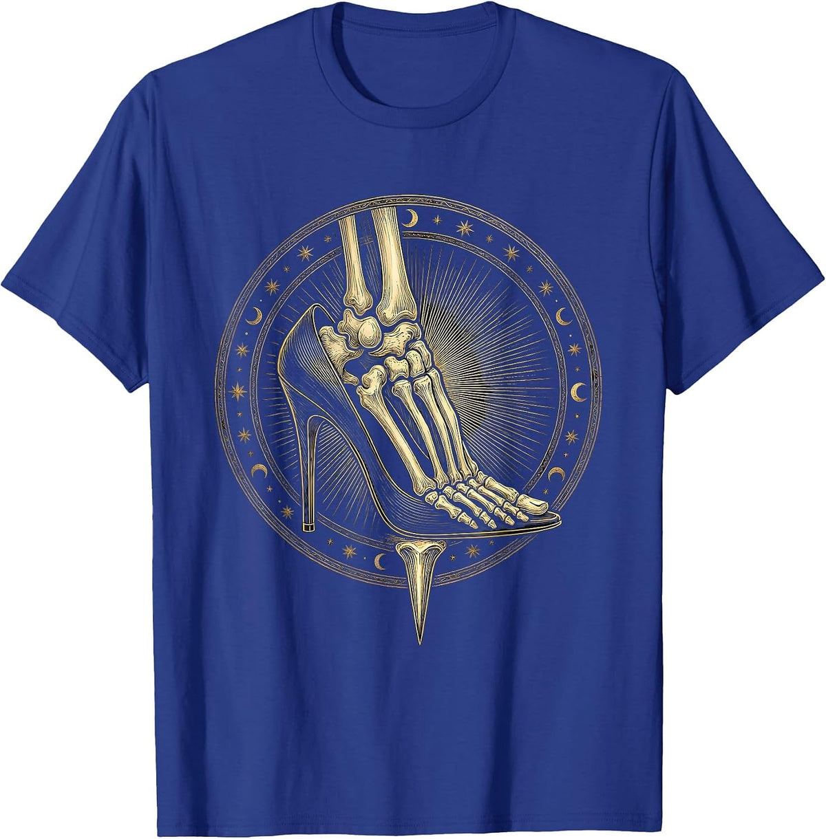 Men's X-Ray High Heel Shoe Radiology Graphic T-Shirt - Royal Blue