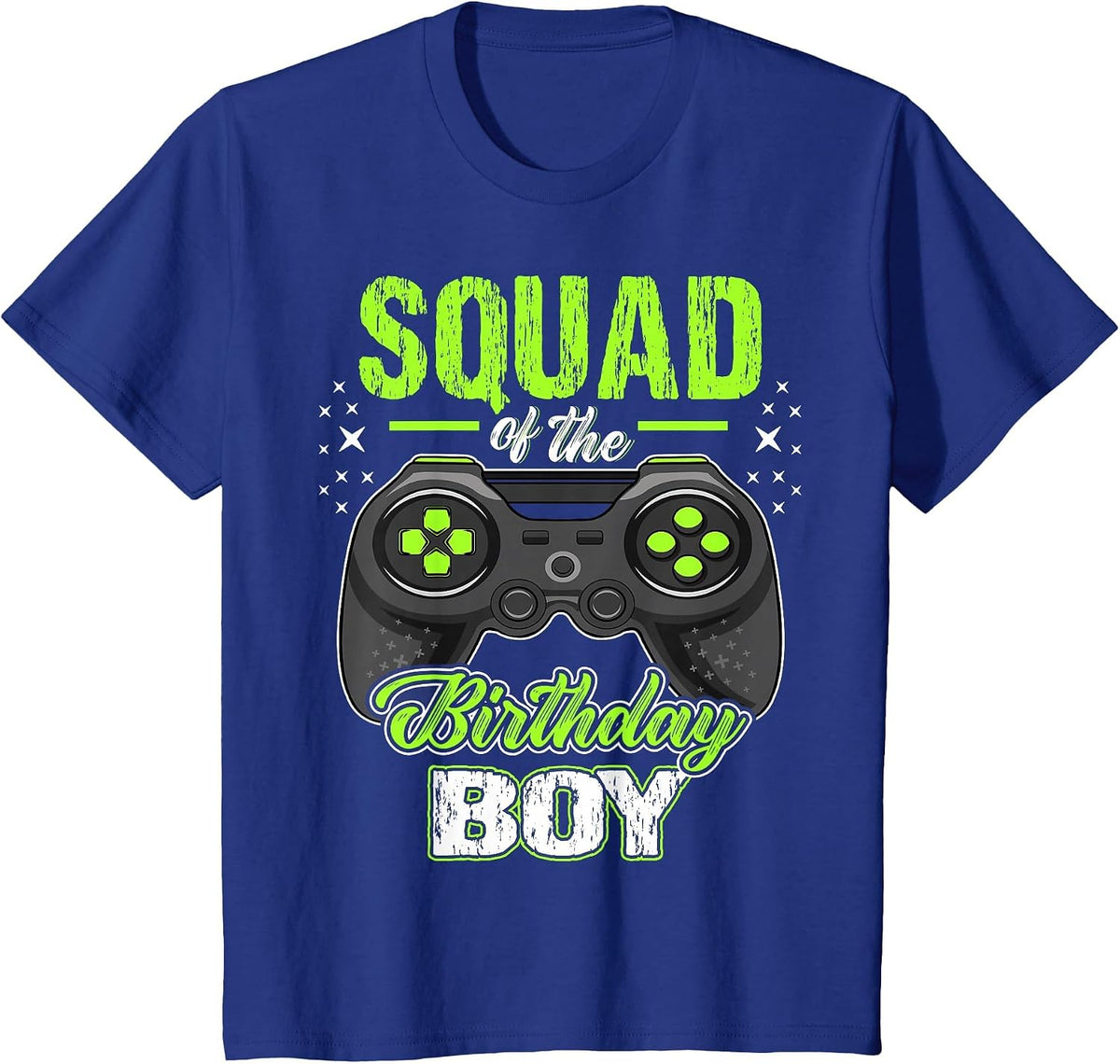 Squad of the Birthday Boy Matching Video Gamer Birthday T-Shirt - Royal Blue